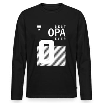 Meilleur Opa - T-shirt manches longues Premium bio Homme - noir - Devant - Nico (187cm)
