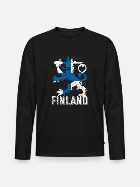 Finlande - T-shirt manches longues Premium bio Homme - noir