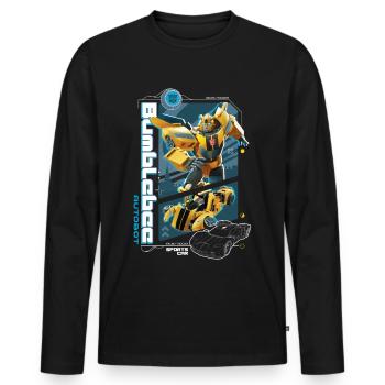 Transformers Earth Spark Autobot Bumblebee - T-shirt manches longues Premium bio Homme - noir - Devant - Nico (187cm)
