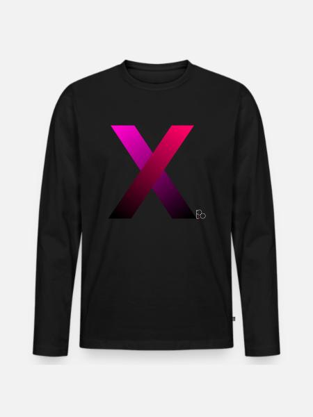 Buntes X - Männer Premium Bio Langarmshirt - Schwarz