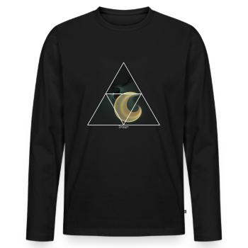 T-shirt Electro Hipster FullMoon Club - T-shirt manches longues Premium bio Homme - noir - Devant - Nico (187cm)
