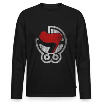 anti-fascist baby action - Men's Premium Organic Long Sleeve Shirt - black - Front - Nico (187cm)