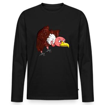 Vulture - Men's Premium Organic Long Sleeve Shirt - black - Front - Nico (187cm)