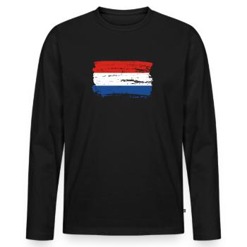 Pays-Bas Oranje - T-shirt manches longues Premium bio Homme - noir - Devant - Nico (187cm)