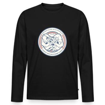 PILLEN | Lustiger Spruch Hände Tabletten - Männer Premium Bio Langarmshirt - Schwarz - Vorne - Nico (187cm)