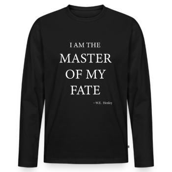 Master Of My Fate - Men's Premium Organic Long Sleeve Shirt - black - Front - Nico (187cm)