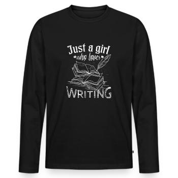 Writer Girls - Men's Premium Organic Long Sleeve Shirt - black - Front - Nico (187cm)