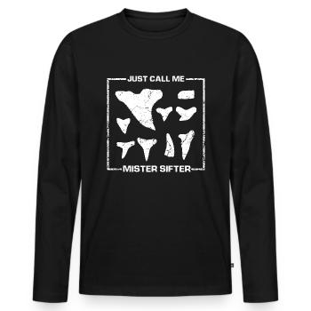 Fossil Archaeology Design Fossils Fossil Hunters - Men's Premium Organic Long Sleeve Shirt - black - Front - Nico (187cm)