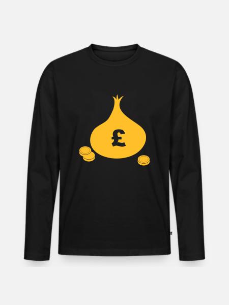 Bag of Money - Men's Premium Organic Long Sleeve Shirt - black