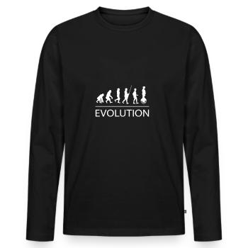 Vélo électrique Evolution Solowheel - T-shirt manches longues Premium bio Homme - noir - Devant - Nico (187cm)
