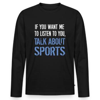 Sport - Men's Premium Organic Long Sleeve Shirt - black - Front - Nico (187cm)