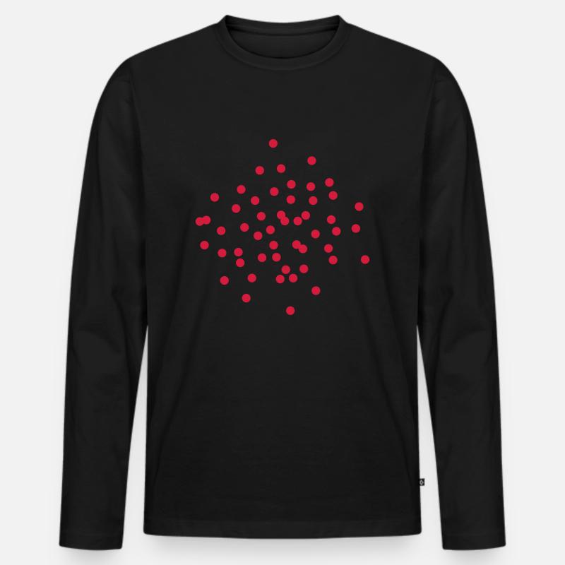 Konfetti - Männer Premium Bio Langarmshirt - Schwarz