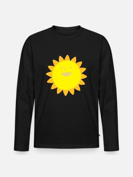 Happy sunshine - Men's Premium Organic Long Sleeve Shirt - black