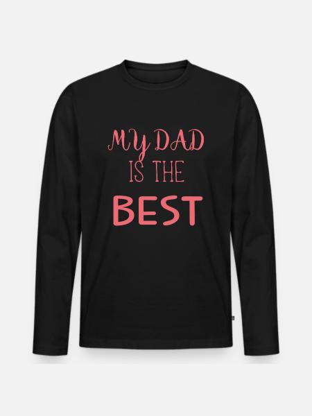 dad - T-shirt manches longues Premium bio Homme - noir