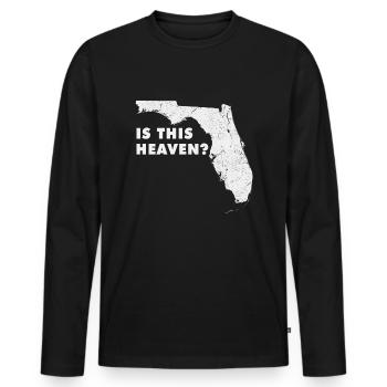 Land Map America State Home Heaven Florida - Men's Premium Organic Long Sleeve Shirt - black - Front - Nico (187cm)