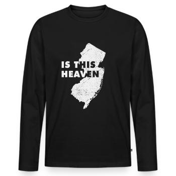 Land Map America State Home Heaven New Jersey - Men's Premium Organic Long Sleeve Shirt - black - Front - Nico (187cm)