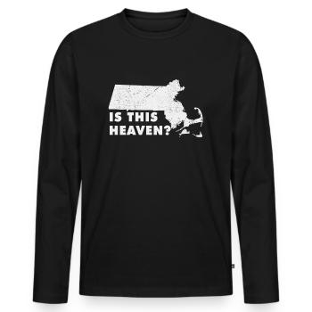 Carte terrestre Amérique État Accueil Paradis Massachusetts - T-shirt manches longues Premium bio Homme - noir - Devant - Nico (187cm)