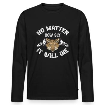Conception de coyote pour les réacteurs de coyote - T-shirt manches longues Premium bio Homme - noir - Devant - Nico (187cm)