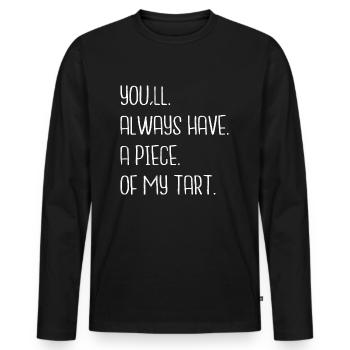 Dino Bike Moon Beach Beards Comic Bedroom - Men's Premium Organic Long Sleeve Shirt - black - Front - Nico (187cm)