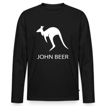 Bier Wein Whiskey Schnaps Alkohol - Männer Premium Bio Langarmshirt - Schwarz - Vorne - Nico (187cm)