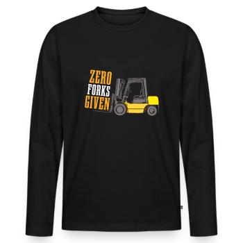 Gabeln Gegeben Gabelstapler Fahrer Bediener Gabelstapler - Männer Premium Bio Langarmshirt - Schwarz - Vorne - Nico (187cm)