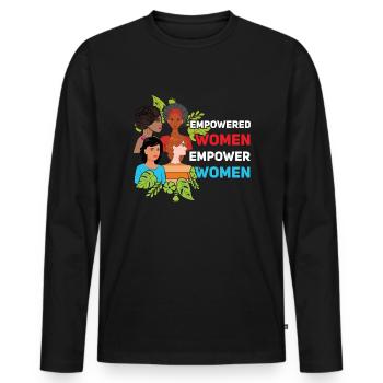 Fist Empower Women Feminism Rights Womens Equality - Men's Premium Organic Long Sleeve Shirt - black - Front - Nico (187cm)
