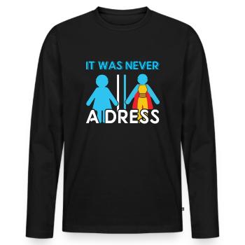 Hero Super Feminist Right Women Equality - Men's Premium Organic Long Sleeve Shirt - black - Front - Nico (187cm)