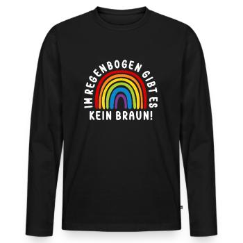 Antifaschistisches LGBTQ+ Anti Homophobie Protest - Männer Premium Bio Langarmshirt - Schwarz - Vorne - Nico (187cm)