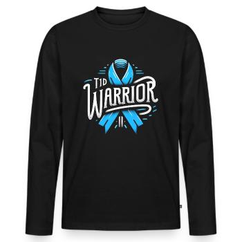 Guerrier T1D - Plaisir combatif pour diabétique de type 1 - T-shirt manches longues Premium bio Homme - noir - Devant - Nico (187cm)