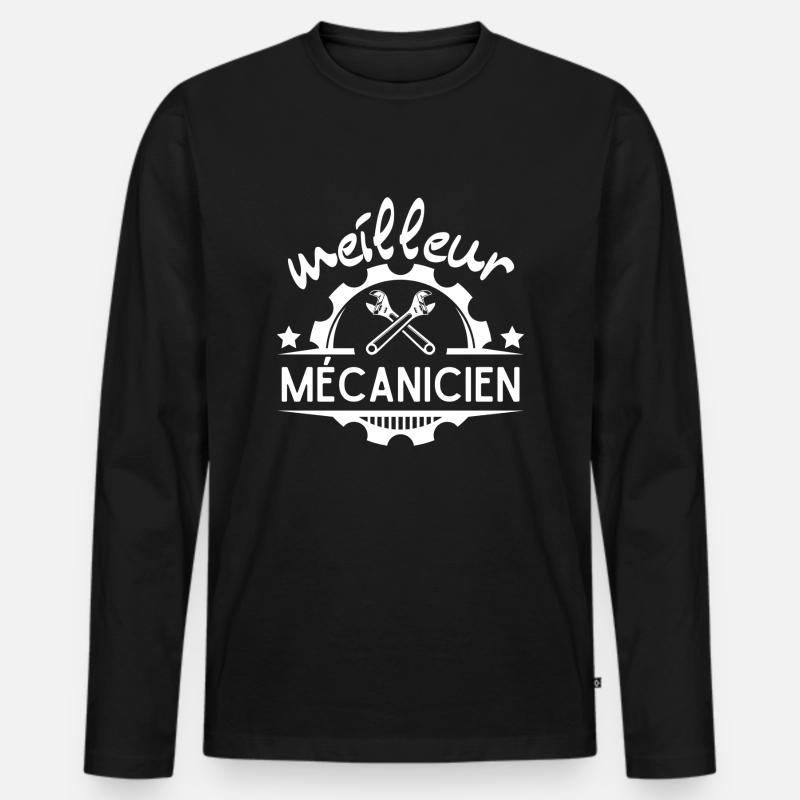 BESTER MECHANIKER - Männer Premium Bio Langarmshirt - Schwarz