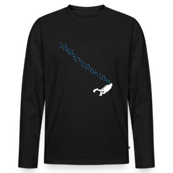 Plongée Apnée - T-shirt manches longues Premium bio Homme - noir - Devant - Nico (187cm)
