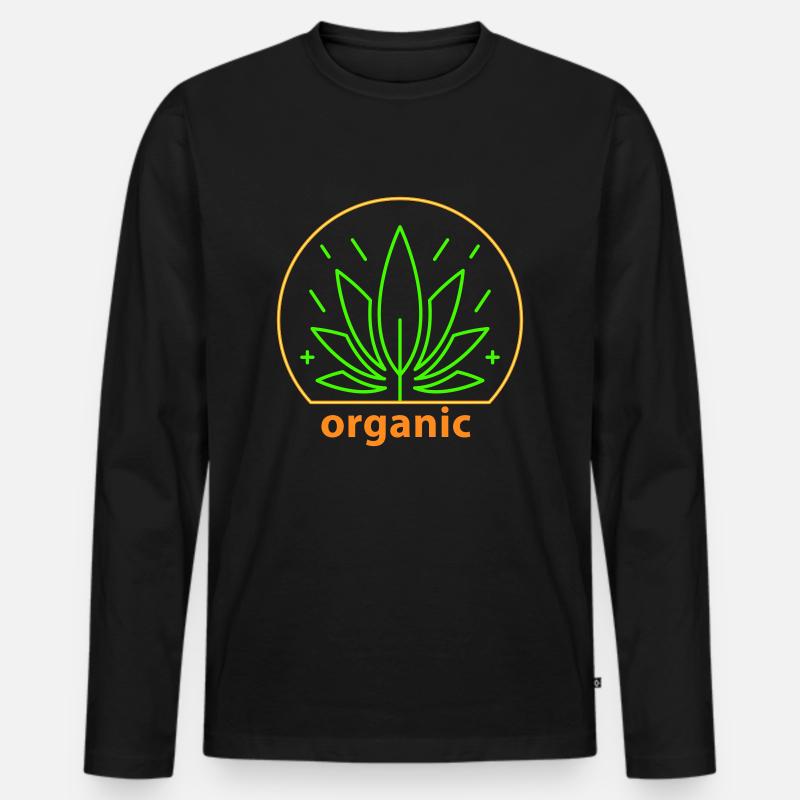 CN19 - Männer Premium Bio Langarmshirt - Schwarz