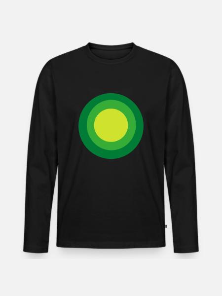 Circles - Design - Men's Premium Organic Long Sleeve Shirt - black