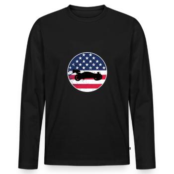 RC Buggy Racer Modellautos Hobby USA Flagge USA - Männer Premium Bio Langarmshirt - Schwarz - Vorne - Nico (187cm)