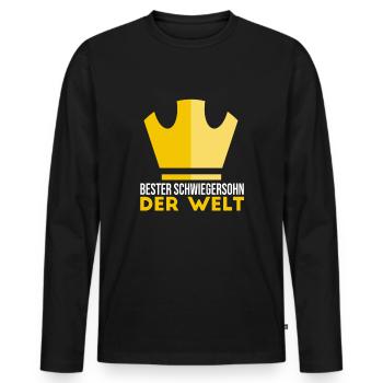 Bester Schwiegersohn der Welt - Männer Premium Bio Langarmshirt - Schwarz - Vorne - Nico (187cm)