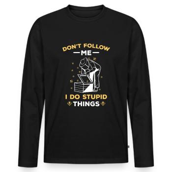 Ruche Apiculture Abeilles Miel Apiculteurs - T-shirt manches longues Premium bio Homme - noir - Devant - Nico (187cm)