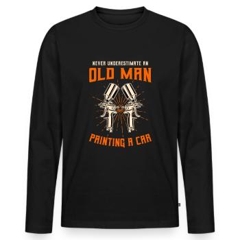 Body Painter Car Mechanic Car Painter - Men's Premium Organic Long Sleeve Shirt - black - Front - Nico (187cm)