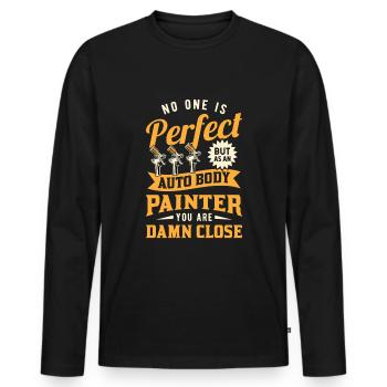 Body Painter Car Mechanic Car Painter - Men's Premium Organic Long Sleeve Shirt - black - Front - Nico (187cm)