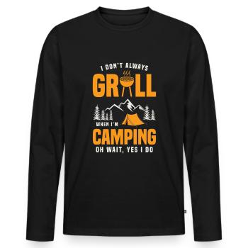 Barbecue Grill Grill Accessoires BBQ Grill Master Grill Grill - T-shirt manches longues Premium bio Homme - noir - Devant - Nico (187cm)