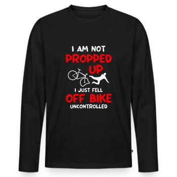 Cyclistes Cyclistes Sports Loisirs Vélo - T-shirt manches longues Premium bio Homme - noir - Devant - Nico (187cm)