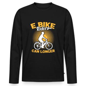 Batterie de vélo électrique Batterie Vélo E-Bike - T-shirt manches longues Premium bio Homme - noir - Devant - Nico (187cm)