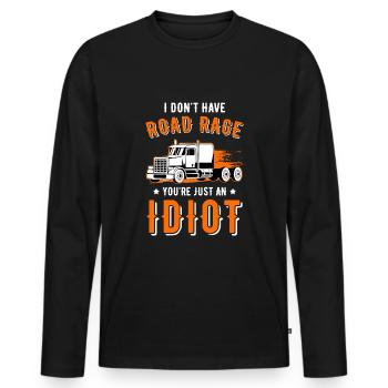LKW Fahrer Lastkraftwagen Trucker - Männer Premium Bio Langarmshirt - Schwarz - Vorne - Nico (187cm)