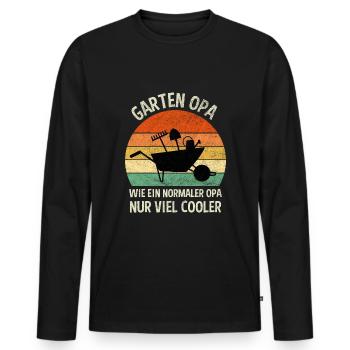 Hobby Garten Zubehör Garten Opa Gartenarbeit - Männer Premium Bio Langarmshirt - Schwarz - Vorne - Nico (187cm)