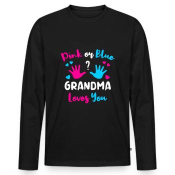 Oma Großmutter Omi Enkelkind Enkel Ich Werde Oma - Männer Premium Bio Langarmshirt - Schwarz - Vorne - Nico (187cm)