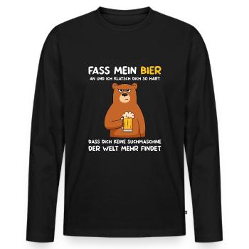 Biertrinker Bierbrauer Mallorca Urlaub Bier - Männer Premium Bio Langarmshirt - Schwarz - Vorne - Nico (187cm)