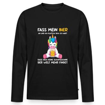 Biertrinker Bierbrauer Mallorca Urlaub Bier - Männer Premium Bio Langarmshirt - Schwarz - Vorne - Nico (187cm)