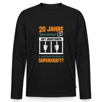 Hochzeitstag Jubiläum Verheiratet Ehe Ehemann - Männer Premium Bio Langarmshirt - Schwarz - Vorne - Nico (187cm)