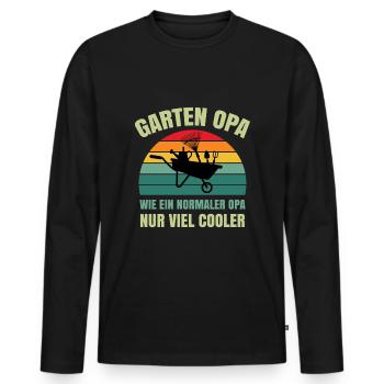 Gartenarbeit Landschaftsgärtner Garten Opa - Männer Premium Bio Langarmshirt - Schwarz - Vorne - Nico (187cm)