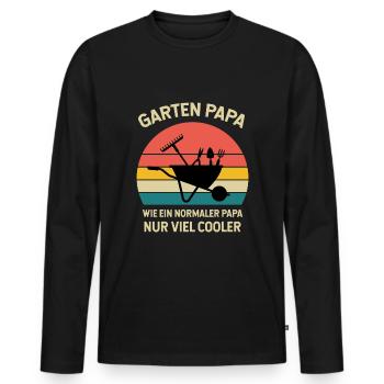 Gartenarbeit Landschaftsgärtner Garten Papa - Männer Premium Bio Langarmshirt - Schwarz - Vorne - Nico (187cm)