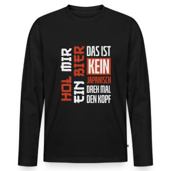 Biertrinker Bierbrauer Mallorca Urlaub Bier - Männer Premium Bio Langarmshirt - Schwarz - Vorne - Nico (187cm)